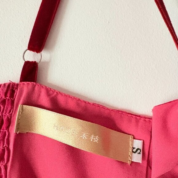 Haze Gingham Check Picnic Tie Midi Dress Raspberry Pink Size XS/Small - Picture 4 of 6